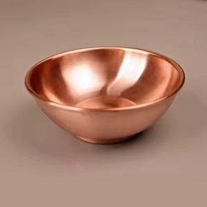 ชามเสิร์ฟอาหารทองแดง ชามตอกลาย ชามผลไม้ลายตอก สำหรับวางบนโต๊ะ - Product Image 4