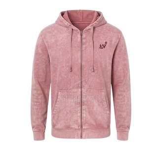Sudadera con capucha informal para hombre, diseño de invierno con cremallera y lavado ácido, hombros caídos, manga larga, cómoda y suave para el día a día - Product Image 4