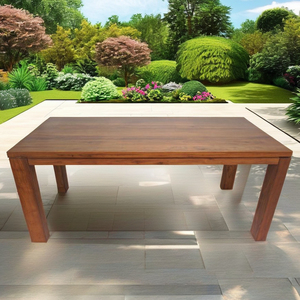 Table de cuisine grain naturel esthétique minimaliste noyer foncé fabriqué au Vietnam élégance intemporelle robuste et robuste | WT505P6 - Product Image 3