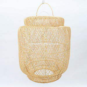 Decorative Rattan Hanging Lamp, Natural Rattan Lampshade for Living <b>Room</b>, Home Interior Decoration - Product Image 2