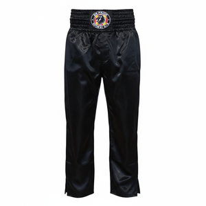 Pantalon de jogging décontracté en toile personnalisé avec logo pour hommes - Idéal entraînement de kickboxing, finition délavée, séchage rapide et respirant - Product Image 1