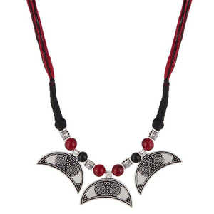 Urthn <b>Fine</b> <b>Jewelry</b> <b>Sets</b>-Rhodium Plated Thread Necklace 1111314E Model - Product Image 1