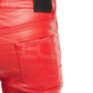 Pantalons en cuir pour hommes de qualité supérieure, dernier design, vente en gros, personnalisez votre propre logo, pantalons en cuir pour hommes - Product Image 6