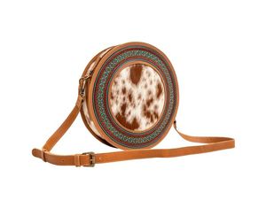 Hecho a medida bohemio Mini Sling mensajero de cuero mecanizado a mano monedero borla flor occidental cuero genuino de vaca - Product Image 5