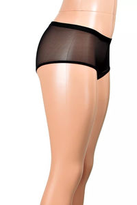 Mini pantalones cortos de malla transparente con cintura elástica para mujer, pantalones cortos de malla transparentes ligeros y sexis para mujer, ropa de dormir de secado rápido, pantalones cortos de malla transparente - Product Image 3