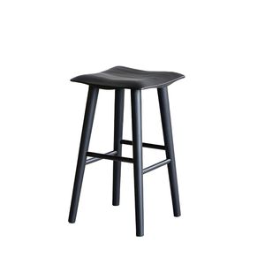 Tabouret de bar noir moderne pour cuisine à domicile populaire avec pieds en métal et repose-pieds petit déjeuner tabouret de bar à sièges hauts - Product Image 5