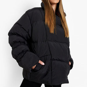 Doudounes surdimensionnées pour femmes Vêtements décontractés Col montant Vestes à manches longues Stock d'usine Marque privée Vestes bouffantes pour femmes - Product Image 2