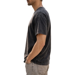 Camiseta Personalizada Samavia Vintage Lavada, 260gsm, Algodón Transpirable, Diseño en Blanco |   Venta al por mayor OEM: Serigrafía de ajuste holgado - Product Image 3