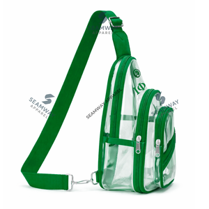 Sac bandoulière transparent Iota Phi Lambda en PVC, sac bandoulière transparent approuvé par la sécurité, sac à bandoulière réglable pour les voyages - Product Image 3