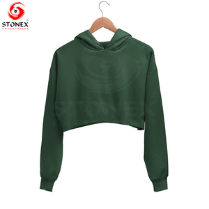 Custom <b>Men's</b> Distressed Cropped <b>Pullover</b> Hoodie Streetwear Style Drop Shoulder Pocket Fashionable Fleece <b>for</b> Winter Plain Dyed - Product Image 1