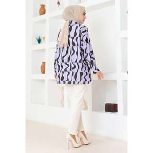 Tunique décontractée pour femmes à motifs tissés 100% coton - Product Image 4