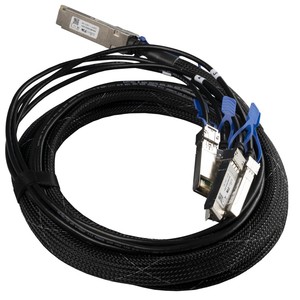 QSFP28เพื่อ4X สายเคเบิลแบบฝ่าวงล้อม SFP28 Mikrotik XQ + BC0003-XS + 1x QSFP28ไปยัง SFP28 4X 3เมตร - Product Image 1