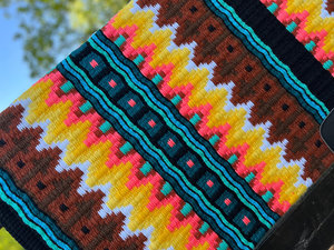Western Show Horse Saddle Blanket Diseño de Nueva Zelanda Manta de sillín de lana hecha a mano Top Wool Saddle Pad Size - Product Image 4
