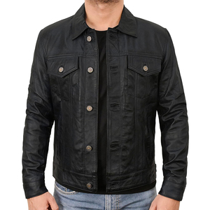 Veste en cuir stylée pour hommes la plus vendue dans les meilleures couleurs disponibles dans les meilleurs prix de vente veste en cuir pour hommes - Product Image 4