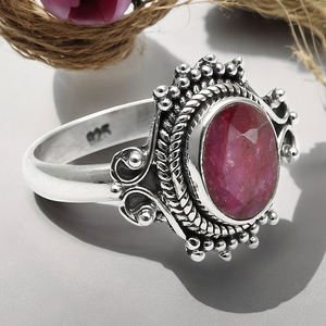 Luxury Fine <b>Jewelry</b> Ruby Ring 925 Sterling Silver Natural Gemstone Ring <b>Handmade</b> <b>Jewelry</b> for Wedding Engagement Ring for Woman - Product Image 4