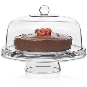 Support à gâteau en verre transparent avec dôme permettant une vue complète des desserts tout en maintenant la fraîcheur et la propreté - Product Image 2