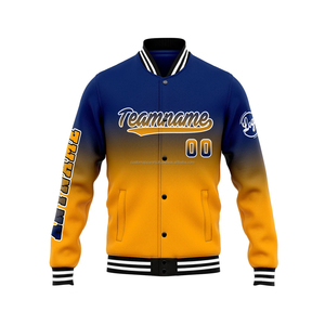 Chaqueta Varsity Personalizada de Mezcla de Lana con Detalle Bordado, Cuello Alto, Resistente al Viento, Ropa de Calle para Marcas - Product Image 2