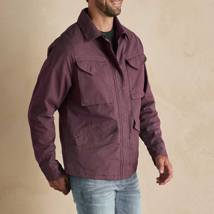 Men's Winter Regular Windproof <b>Canvas</b> <b>Jacket</b> Long Sleeve Four Pockets Casual Style Front Logo - Product Image 6