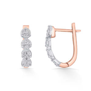 Pendientes de Diamantes con Detalles en Oro Brillante para Mujer - Product Image 5