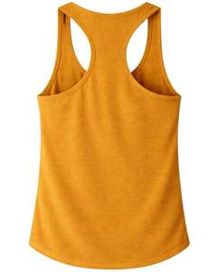 Débardeur personnalisé pour femme, jaune moutarde, dos nageur, sans manches, col rond, doux et extensible, pour le sport, la gym, l'entraînement, décontracté, été - Product Image 5