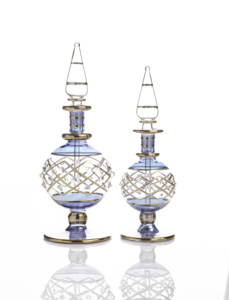 Flacon de parfum égyptien Ewer soufflé à la main |   Décanteur d'attar de style Ibrik arabe doré |   Fournisseur de flacons d'oud artisanaux et de collection - Product Image 3