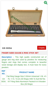 ชุดเกจวัดขนาดนิ้วและแท่งแหวน GS เครื่องมือเครื่องประดับ905A สำหรับเครื่องมือเครื่องประดับ - Product Image 2