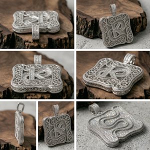 Colgante Personalizado con Letra S, Estilo Hip Hop, con Incrustaciones de Piedras, Fabricante OEM, Acero Inoxidable, Venta al Por Mayor - Product Image 5