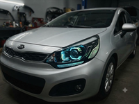 Nouvel ensemble de phares LED pour KIA RIO 2012, contrôle de la couleur WRGB par application, kit d'éclairage automobile, plug and play, phares avant