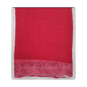 Saree élégant et léger en satin idéal pour les événements de mariage et les fêtes. - Product Image 4