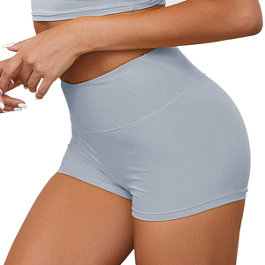 Bas de sport féminin haute qualité sentiment nu minceur contrôle du ventre taille haute Sexy course short de sport pour les femmes - Product Image 5