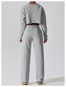 Ensembles de jogging et survêtements respirants écologiques pour femmes avec logo personnalisé, séchage rapide, grandes tailles, pour le jogging, vente en gros, ensemble de yoga - Product Image 5