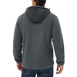 Alta calidad transpirable al por mayor logotipo personalizado moda invierno cálido chaqueta polar para hombre - Product Image 3