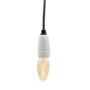 2 pezzi porta lampada bianca E14 in plastica IP20 accessorio liscio 1 confezione Blister-per camicie e basi per lampade - Product Image 2