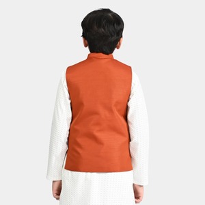 Traje Tradicional Pakistaní Indio para Niños, Kurta Larga con Chaleco, Elegante para Fiestas de Boda y Eid - Product Image 4