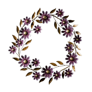 Superior Quality Gold Finished Leaf Design <b>Flowers</b> & Leaves Wreath Manufacturer and Supplier Xmas Wreath - Product Image 6