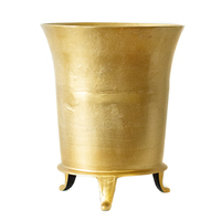Vase à fleurs en métal noir et or chromé, aspect attrayant, haute qualité, durable, écologique, décoration de sol, vente directe