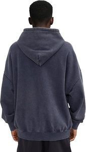 Sudaderas con capucha de lavado ácido informales para hombre, ropa de invierno, sudaderas con capucha de lavado ácido informales de Color sólido, ropa de moda, sudaderas con capucha de lavado ácido ajustadas para hombre - Product Image 3