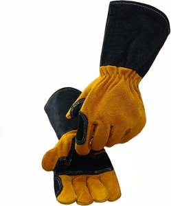 Guantes de dedos completos de cuero dividido de oveja de alta resistencia OEM Guantes de seguridad de doble palma Industrial ignífugos Anti-Corte Características al aire libre - Product Image 2