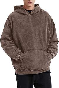 Alta calidad 100% algodón lavado ácido Sudadera con capucha logotipo personalizado bordado peso pesado de gran tamaño desgastado francés Terry sudaderas con capucha - Product Image 4