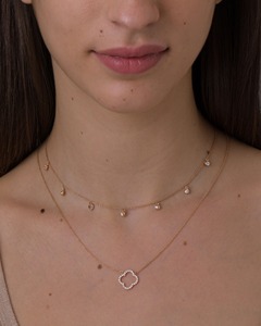Collar Solitario con Diamante Colgante de 0.45 Ct, Diamante Natural Color G-H, Claridad VS, Oro Sólido de 14K, Estilo Minimalista Hecho a Mano - Product Image 3