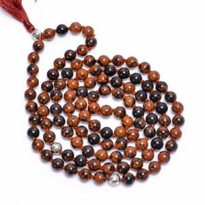 Haute qualité pierre mala acajou obsidienne perles guérison mala cristal collier perles 108 pierres précieuses naturelles cristal grossiste - Product Image 2