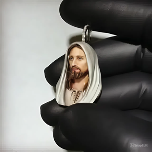 Unisex 925 Plata rodio plateado 3D Jesús cabeza colgante totalmente helado VVS Moissanite diamante Hip Hop esmalte Bustdown collar - Product Image 3