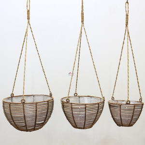 Artex Dong Thap Fábrica Ecológico Maceta Colgante Hecha a Mano de Jacinto de Agua y Hierbas Marinas Cestas Naturales y Artesanías - Product Image 4