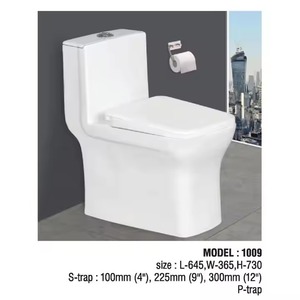 Vente en gros d'une seule pièce en céramique moderne professionnelle S-Trap sortie articles sanitaires toilette ensemble sécurité salle de bain commode Chine maison - Product Image 5