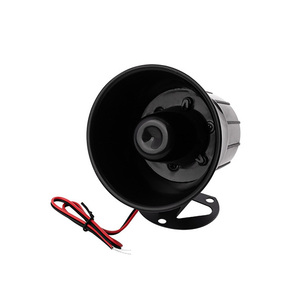 Direct vanuit de fabriek 12V elektrische brandstrobe sirene luide auto motorfiets claxon met bedrade brandalarm <span class=keywords><strong>speaker</strong></span> waarschuwing (ES-626) - Product Image 1