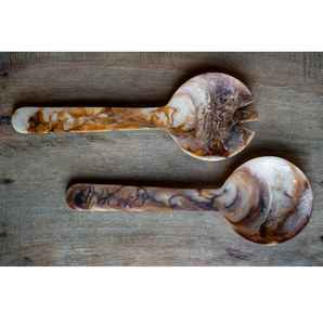 Juego de Cubiertos de Resina Marmoleada Verde y Blanca a Precio de Fábrica, Vajilla de Cocina, Cucharas y Tenedores para Servir Alimentos, Utensilios al por Mayor Personalizados - Product Image 5