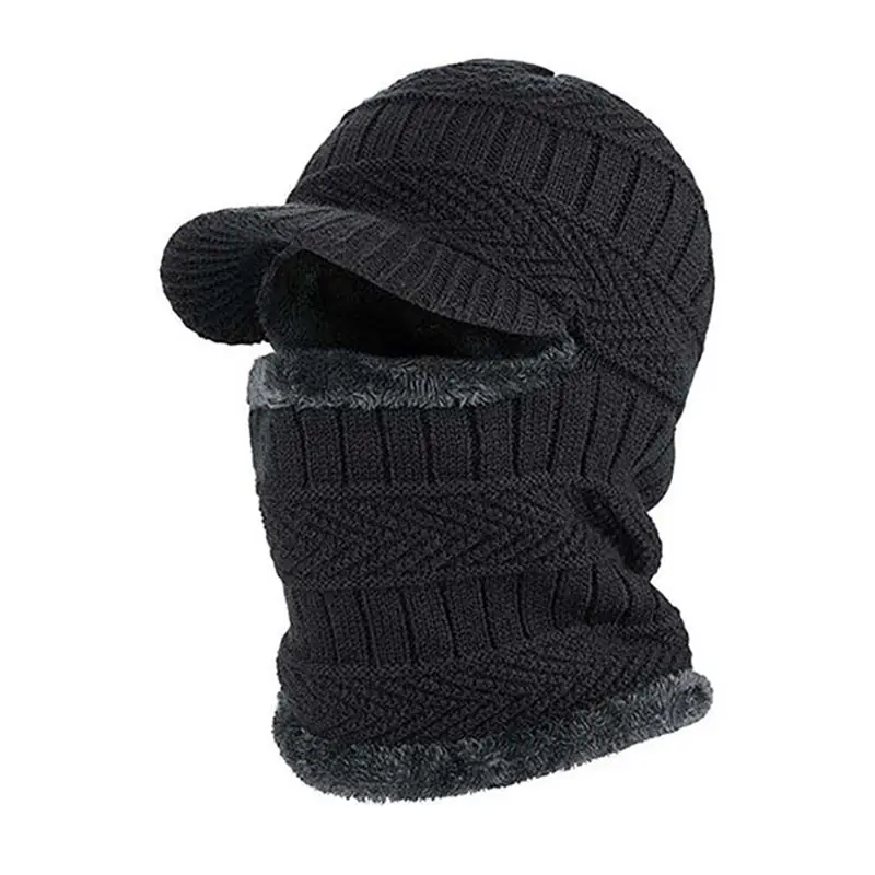 Custom color Warm Full Face Wool Hats Beanie Ski mask Balaclava Latest design Ski Mask Knitted 3 Holes Balaclava men For Sale