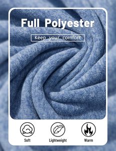 <b>Men's</b> Thermal <b>Fleece</b> <b>Quarter</b> <b>Zip</b> Pullover Long Sleeve Work Jacket with Golf Shirt Design for Cold Winter Weather - Product Image 4