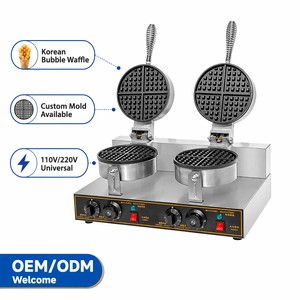 Máquina para Hacer Waffles Personalizada, Eléctrica, Coreana, Belga, Comercial, Industrial, Mini, para Hacer Lolly <span class=keywords><strong>Bubble</strong></span> - Product Image 1