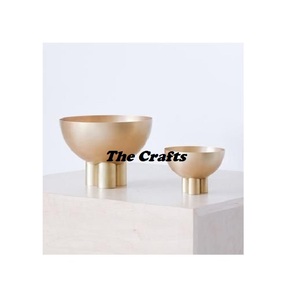 Admirable Design Aluminium Or Couleur Bol De Service Avec Support Vaisselle Alimentaire Snacks Et Chocolat Bol À Faible Taux - Product Image 3